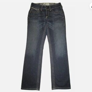 Ariat REAL Icon Stackable Mid Rise Straight Jeans Women's 29 x 32
